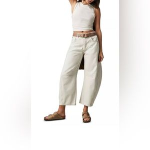Free People We The Free Lucky You Mid-Rise Barrel Jeans